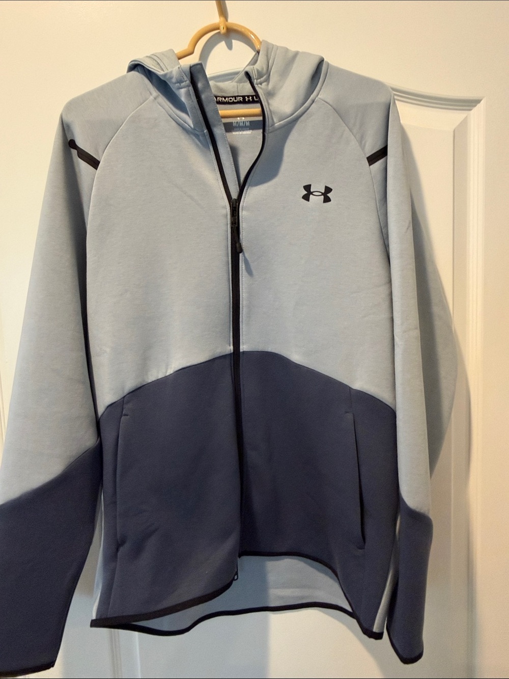 Under Armour Light Blue & Navy Full-Zip Performance Hoodie